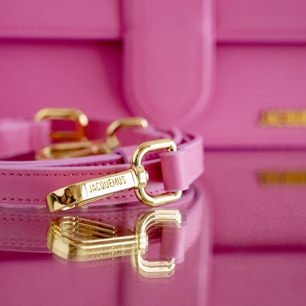 NWT Jacquemus Le Grand Bambino Pink Authentic Pink Leather Crossbody Bag $1190 - Picture 9 of 16